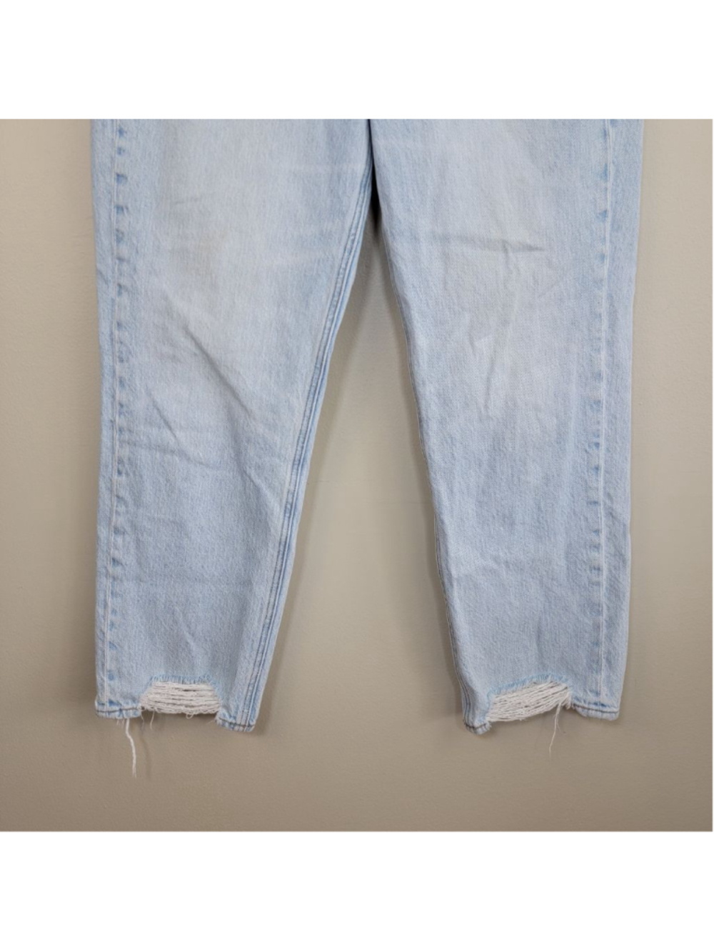 AE 6 American Eagle Highest Rise 90s Boyfriend Jeans Distressed Light Wash Raw - Picture 5 of 11